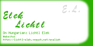 elek lichtl business card